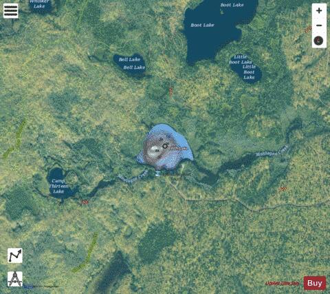 Edith Lake depth contour Map - i-Boating App - Satellite
