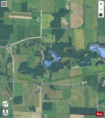 Ell Lake depth contour Map - i-Boating App - Satellite