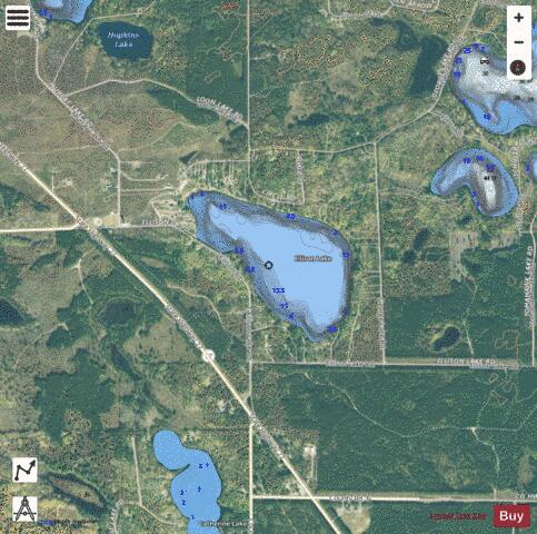 Ellison Lake depth contour Map - i-Boating App - Satellite