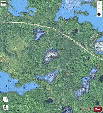 Firefly Lake depth contour Map - i-Boating App - Satellite