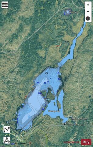 Fishtrap Lake B depth contour Map - i-Boating App - Satellite