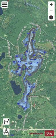 Flannery Lake depth contour Map - i-Boating App - Satellite