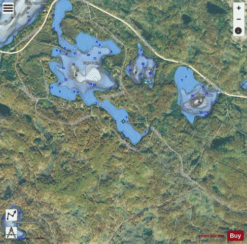 Flynn Lake depth contour Map - i-Boating App - Satellite