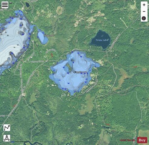Franklin Lake B depth contour Map - i-Boating App - Satellite
