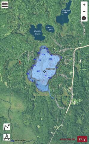 Garth Lake depth contour Map - i-Boating App - Satellite