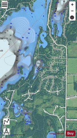 Garvin Lake depth contour Map - i-Boating App - Satellite