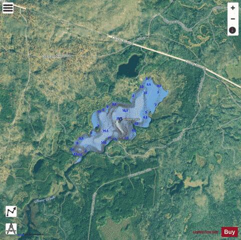 Ghost Lake A depth contour Map - i-Boating App - Satellite