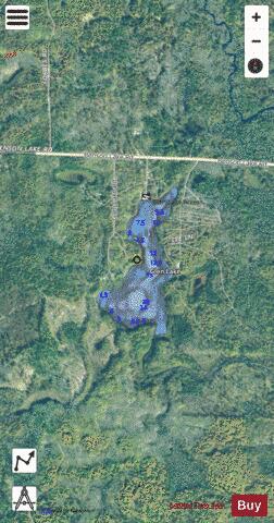 Glenn Lake depth contour Map - i-Boating App - Satellite