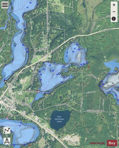 Grand Portage Lake depth contour Map - i-Boating App - Satellite