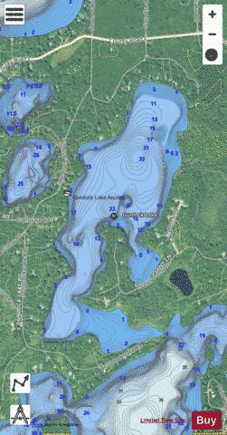 Gunlock Lake depth contour Map - i-Boating App - Satellite