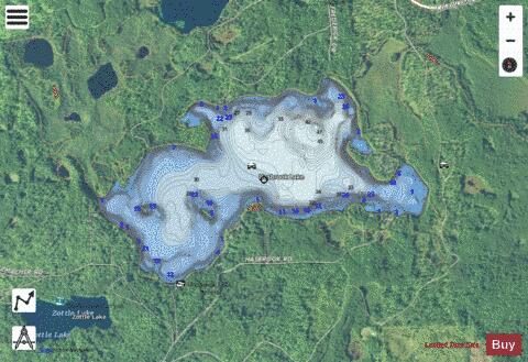 Hasbrook Lake depth contour Map - i-Boating App - Satellite