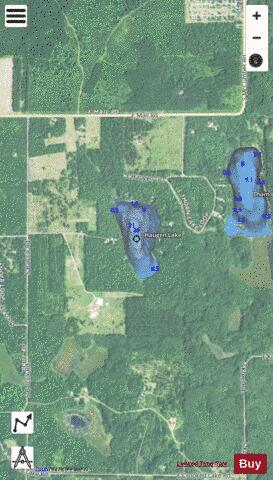 Haugen Lake depth contour Map - i-Boating App - Satellite