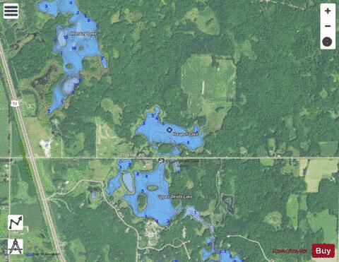 Haugen Lake depth contour Map - i-Boating App - Satellite
