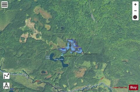 High Lake depth contour Map - i-Boating App - Satellite