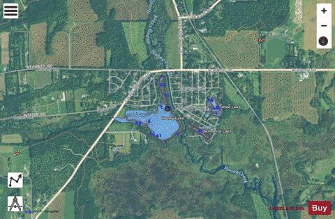 Honey Lake depth contour Map - i-Boating App - Satellite