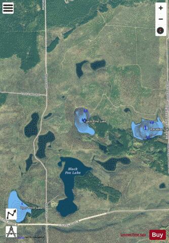 Jack Pine Lake depth contour Map - i-Boating App - Satellite