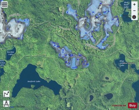 Jenny Lake depth contour Map - i-Boating App - Satellite