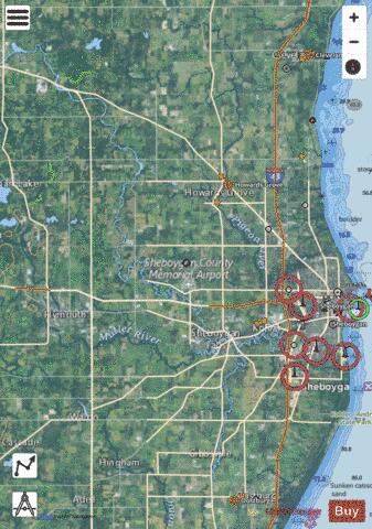 Johnsonville Pond depth contour Map - i-Boating App - Satellite