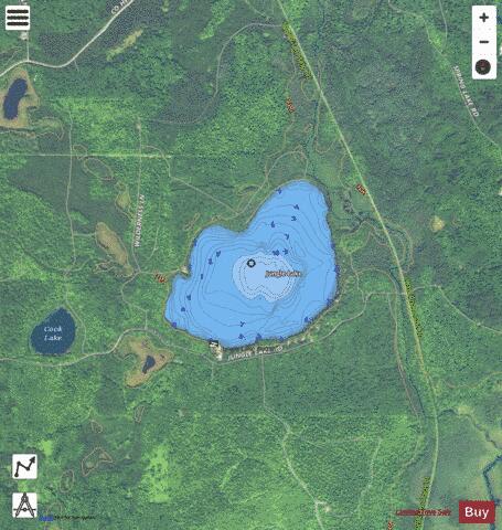Jungle Lake depth contour Map - i-Boating App - Satellite
