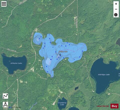 Kathan Lake depth contour Map - i-Boating App - Satellite