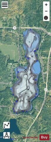 Keyes Lake depth contour Map - i-Boating App - Satellite