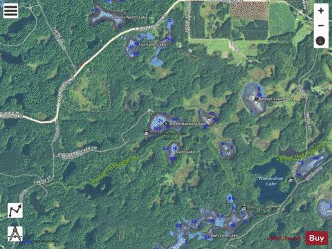 Knickerbocker Lake depth contour Map - i-Boating App - Satellite