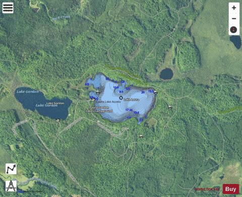 Lake Laura depth contour Map - i-Boating App - Satellite