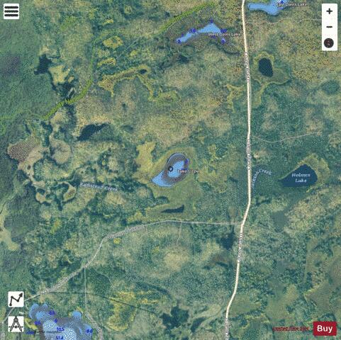 Lake Lizzy depth contour Map - i-Boating App - Satellite