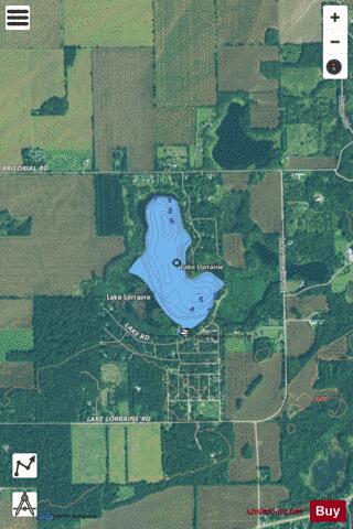 Lake Lorraine depth contour Map - i-Boating App - Satellite