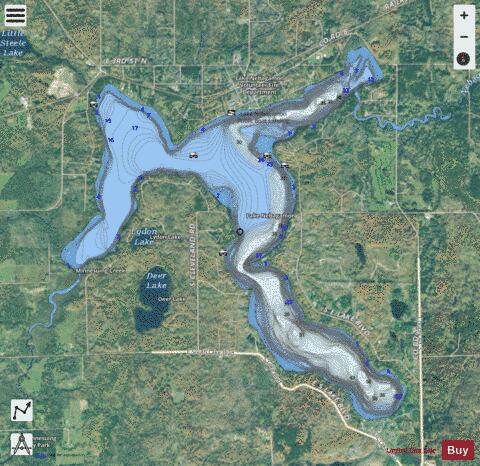 Lake Nebagamon depth contour Map - i-Boating App - Satellite