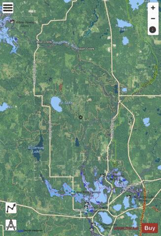 Lake Nokomis depth contour Map - i-Boating App - Satellite