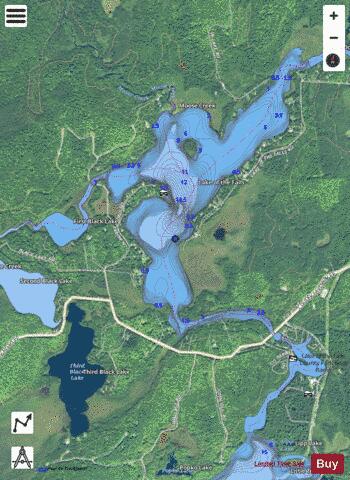 Lake Of The Falls depth contour Map - i-Boating App - Satellite
