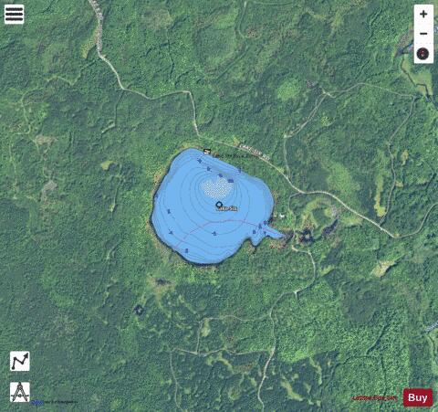 Lake Six depth contour Map - i-Boating App - Satellite