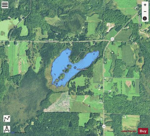 Lake Sixteen depth contour Map - i-Boating App - Satellite