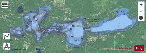 Lake Thompson depth contour Map - i-Boating App - Satellite