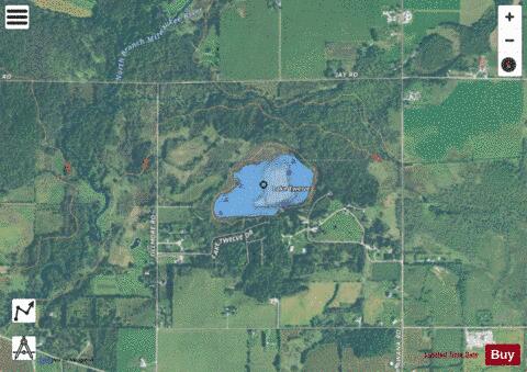 Lake Twelve depth contour Map - i-Boating App - Satellite