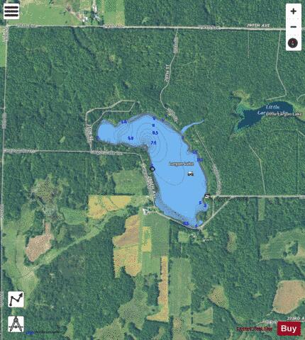 Largon Lake depth contour Map - i-Boating App - Satellite