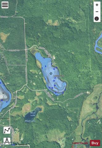 Leisure Lake depth contour Map - i-Boating App - Satellite