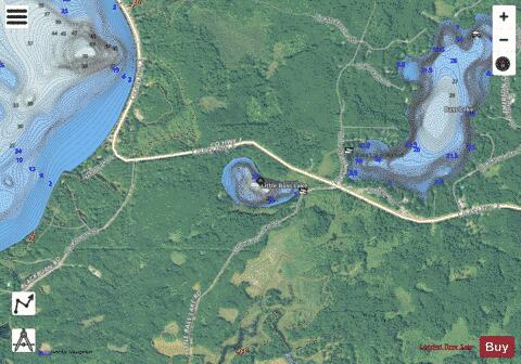Little Bass Lake depth contour Map - i-Boating App - Satellite