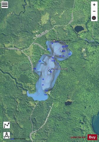 Little Crooked Lake depth contour Map - i-Boating App - Satellite