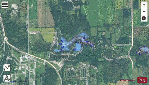 Little Elkhart Lake depth contour Map - i-Boating App - Satellite