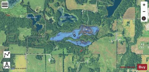 Little Horseshoe Lake depth contour Map - i-Boating App - Satellite