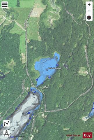 Little Mud Lake B depth contour Map - i-Boating App - Satellite