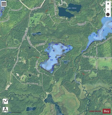 Little Pike Lake depth contour Map - i-Boating App - Satellite