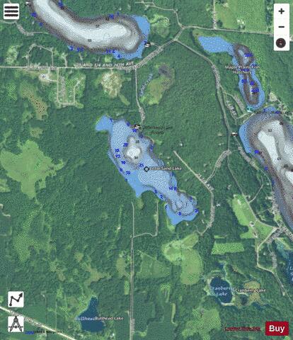 Little Sand Lake A depth contour Map - i-Boating App - Satellite