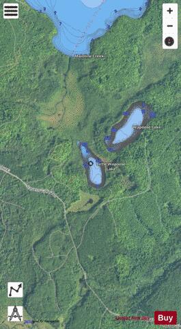 Little Wapoose Lake depth contour Map - i-Boating App - Satellite