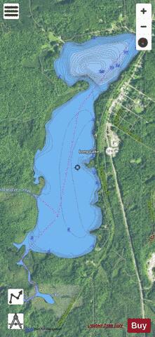 Long Lake B depth contour Map - i-Boating App - Satellite