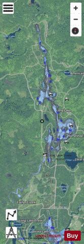 Long Lake N depth contour Map - i-Boating App - Satellite