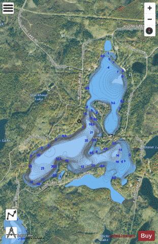 Long Lake O depth contour Map - i-Boating App - Satellite