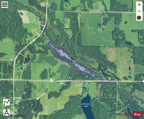 Long Lake S depth contour Map - i-Boating App - Satellite